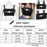 SUCHCUTE Gothic Bandage Women Tank Tops Vintage Lace Patchwork Female Crop Top Streetwear Backless Party Outfits 2022