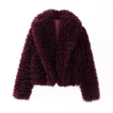 Women's Thick Lamb Fur Black Coat Women's Winter 2025 New