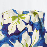 Spring Flower Printed Sleeveless Jumpsuit