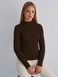 Zingj Color Half Turtleneck Sweater 2024 Autumn And Winter Female (24 Color Spot) Slim Knit Bottom