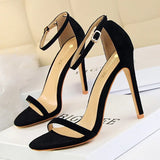 Shoes Super High Heels Suede Women Heels Open Toe Woman Pumps Sexy Party Shoes Stiletto Heels Summer Women Sandals