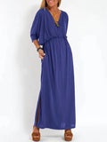 Summer 2025 Fashion Solid Color High Waist Open Fork Short Sleeve
