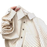 Striped Shirt Women 2025 Spring And Autumn New Design Small Top Style Wearing Long-Sleeved