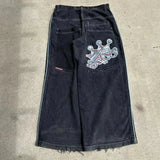 Zingj Hiphop New Spring Hip-Hop Style Straight Jeans With Loose Broad Legs 211-1-Outfit