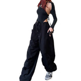 Street Retro Loose High Waist Paper