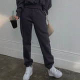 Basic Solid Hooded Tracksuit SetOutfit