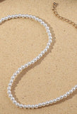 Elegant Faux Pearl Necklace- Outfit