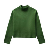 Spring Style Loose Rib Sweater 5755007 Knitted Half Skirt