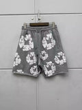 2024 New Black And Gray Printed Shorts For Men And Women With High Quality Rope