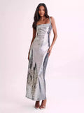 Women's Dress Glide Evening Dress Sexy Bare Back Sling Dress