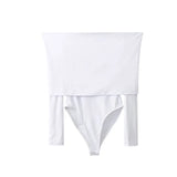 New Tricolor Shoulder-Length Long-Sleeved Jumpsuit