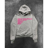 2025 Men's And Women's Hooded Sweatshirt Zipper Graffiti ID Card Print Long-Sleeved Hoodie