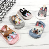 Piece=5 Pairs/lot Cute Animal Spring Women Socks Set Korean Style Funny Cat Dog Panda Low Cut Ankle Short Sox Happy