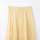 New Wrinkles Effect Solid Color Fan Flute Skirt Skirt