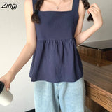 Women Colorful Trendy Sexy Korean Square Collar Elegant Bow Backless Loose Streetwear Chic Japan Tops Female Mujer