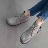 2021 Vintage Style Genuine Leather Women Boots Flat Booties Soft Cowhide Women's Shoes Ankle Boots zapatos