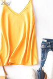 Women Knitting Spaghetti Strap Top Halter V Neck Camisole Women'S Basic Casual Sleeveless Knited Tank Tops Summer