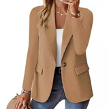 Zingj WISH Hot Style Autumn Long Sleeve Solid Color Cardigan Small Suit Jacket