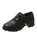 Zingj Fragrant Wind Single Shoes Women 2023 Spring New Thick Heel Women's Shoes Korean Fashion Casual Small Leather Shoes Women's