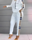 Fashionable Autumn And Winter Women's Casual Comfortable Printed Long-Sleeved Trousers