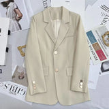 Zingj Jacket Female Korean Joker 2024 Spring And Autumn New Korean Version White Temperament Casual Metal Buckle Small Suit