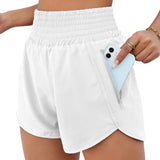 Women's Sports Shorts Quick-Dry Loose Leisure High-Waist Side Zipper Fitness Yoga Three-Point