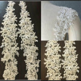 Beaded Appliques Removable Shoulder Straps Wedding Party Dress Shawl Wedding Gauze Arms for Strapless