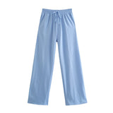 New Pocket Pendent Loose Shirt Elastic Waist Pant