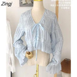 Women Trendy Hook-Flower-Hollow Lovely Sun Protection Elegant Summer Long Sleeve Party Girls Open Stitch Soft