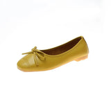 Version 2024 New Summer Round Head Shallow Bow Flat Shoes Grandma Shoes Retro Fairy Style