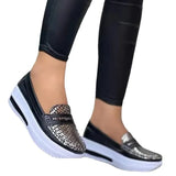 Zingj New Casual Single Shoes Solid Color Round Head Low Top Belt Buckle Soft Sole Work Shoes Bean Shoes- Outfit