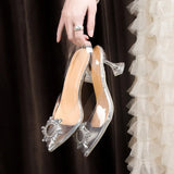 Crystal Shoes Women's New Fashion Singles Women's Water Diamond Sharp Heading Sheeled High Heels Women's Dance Shoes In Autumn