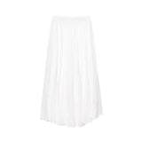 New Wrinkles Effect Solid Color Fan Flute Skirt Skirt