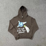 High Street Tide Card Letter Printing Loose Hooded Sweater Suit For Men And
