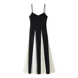 Summer Style Stitched Skirt Pendulum Halter