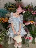Kawaii Clothing Lolita Mini Dress Female Summer Dresses Women 2022 Beach Puff Sleeve Elegant One Piece Dress Korean