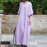 Elegant Half Sleeve Casual Shoulder Solid Color