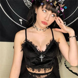 Dark Korean Velvet Sling New Beautiful Back Spring Lace Bra Vest Underwear Women's