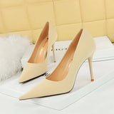 Zingj Retro High Heels Women's Shoes With Ultra High Heel Shallow Pointed Spring And Autumn New High Heel Single