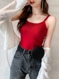 Zingj Knitted Waistband Vest For Women Wearing Summer Suits And Underwear Online Celebrity Sexy Top