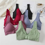 Women Tank Top Sexy Seamless Bra Padded Push Up Bralette Lingerie For Female Underwear Backless