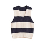 New Striped Fashion Jumper Knitted Vest