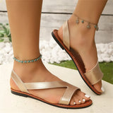Wind Large-Size Fish Mouth Type Flat-Soled Sandals 2025 New Deed Women's
