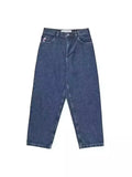 Boy Jeans Y2K Hip-Hop Cartoon Embroidery Retro Blue Loose Gothic Wide-Legged