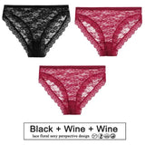 Transparent Floral Lace Panties Women Low-Waist Underpant Hollow Out Thong Female G-String Underwear Lingerie