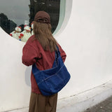Large Washed Denim Crossbody BagOutfit