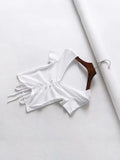 V Neck Cropped Tank Tops Women Drawstring Tie Up Front Camis Candy Colors Streetwear Slim Fit Ribbed Crop Top