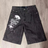 Style Denim Pants In Summer Gothic Dark Style Denim Shorts Printed Denim Shorts Fashion And Leisure