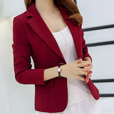 Cai Daifei 2023 Spring / Summer New Small Suit Korean Version Suit Slim Solid Color Long Sleeves Thin Women's