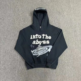 High Street Tide Card Letter Printing Loose Hooded Sweater Suit For Men And